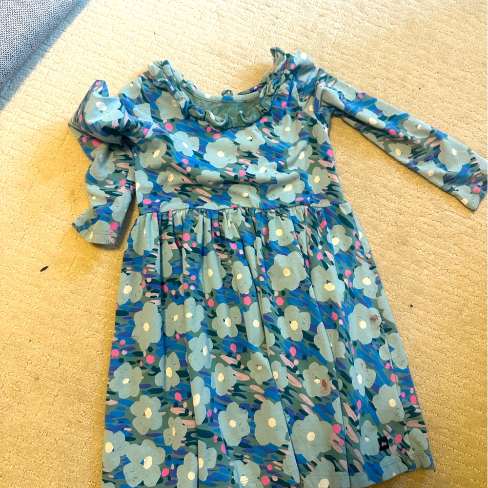 Floral Blue Kids Dress
